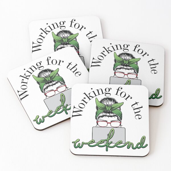 Item preview, Working for the Weekend Green designed and sold by BoldLens.