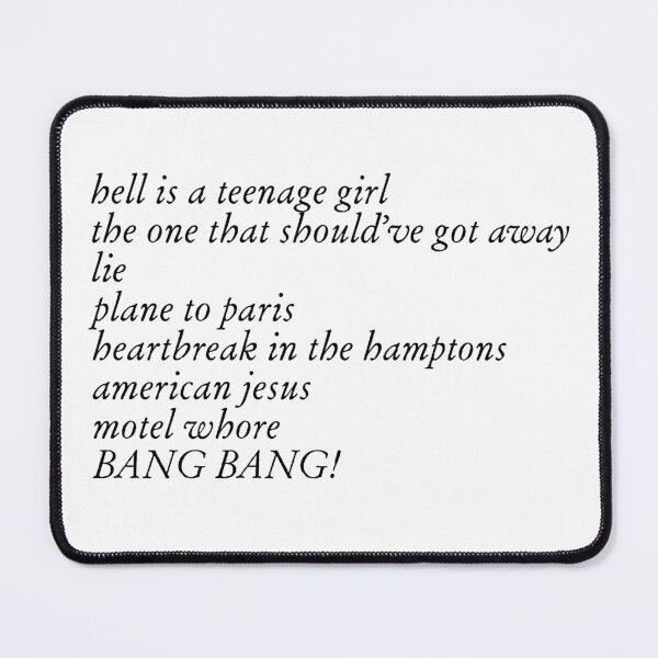Item preview, hell is a teenage girl tracklist designed and sold by chloekari.