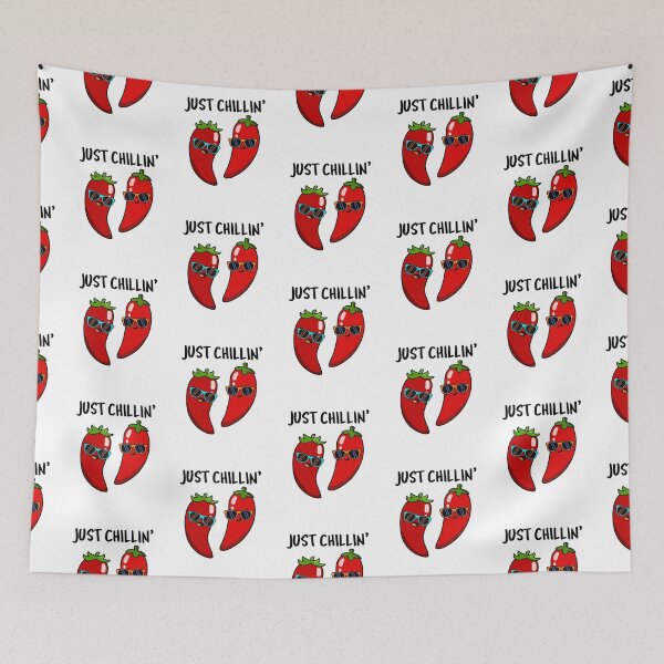 Item preview, Just Chillin Funny Red Hot Chilli Puns  designed and sold by punnybone.
