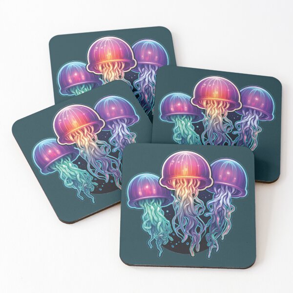 Item preview, Three Jellyfish In The Deep Sea designed and sold by RRMStudios.