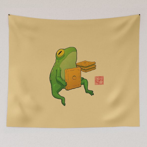 Item preview, late night snack frog designed and sold by DingHuArt.