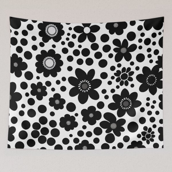 Item preview, Black and White Floral designed and sold by calibrit.