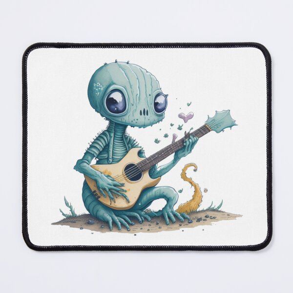 Item preview, "I'll play you a love song." - Cute alien Frogirepto with a guitar. designed and sold by SaraSumi.