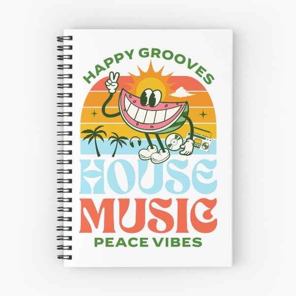 Item preview, HOUSE MUSIC  - Happy Grooves , Peace Vibes (Blue/Red/Green) designed and sold by Discothreadz.
