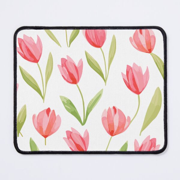 Aperçu de l'œuvre Tulip Simple Pattern - Illustrations à l'aquarelle créée et vendue par ChelaDesigns.