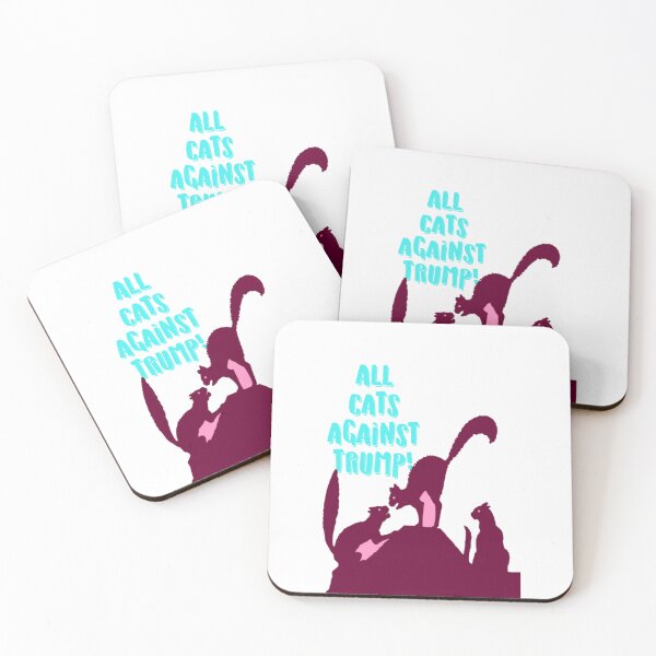 Item preview, CATS AGAINST TRUMP STICKERS designed and sold by Nyome Afrique Art & Designs .
