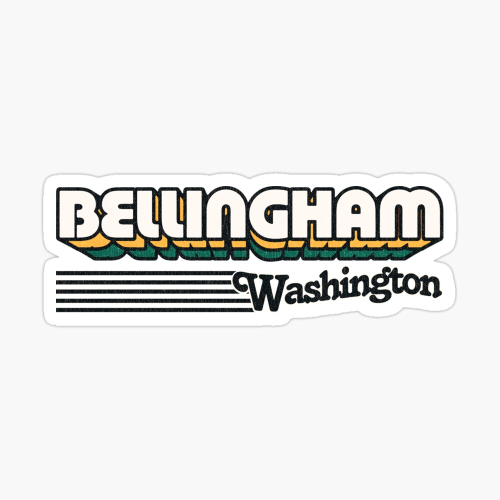 Bellingham, Washington | Retro Stripes Sticker