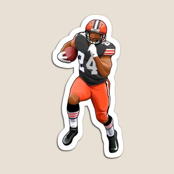 Cleveland Browns Jersey Shaped Nick Chubb Magnet