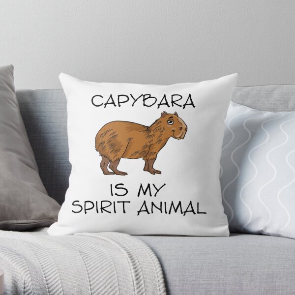 Capybara Is My Spirit Animal Unisex T-Shirt Throw Pillow
