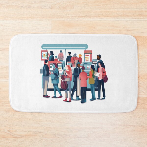 Item preview, People stand at the checkout designed and sold by abmkf.