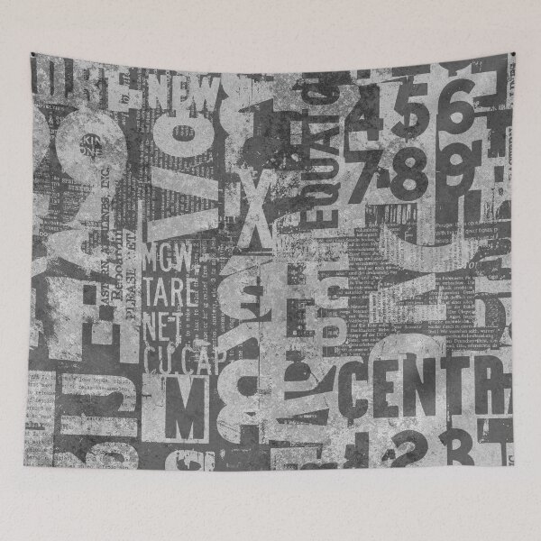 Item preview, Grunge Typography Urban Style With Letters And Numbers Grey designed and sold by artsandsoul.