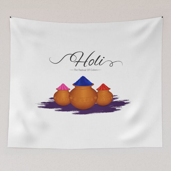 Item preview, Pots full of colored powder prepare for a joyful Holi festival designed and sold by TirrellColister.