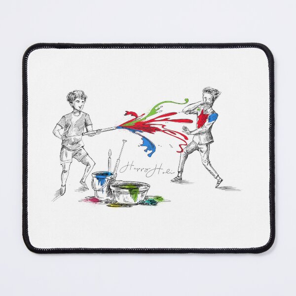 Item preview, Boys playing with pichakari in Holi festival designed and sold by TirrellColister.