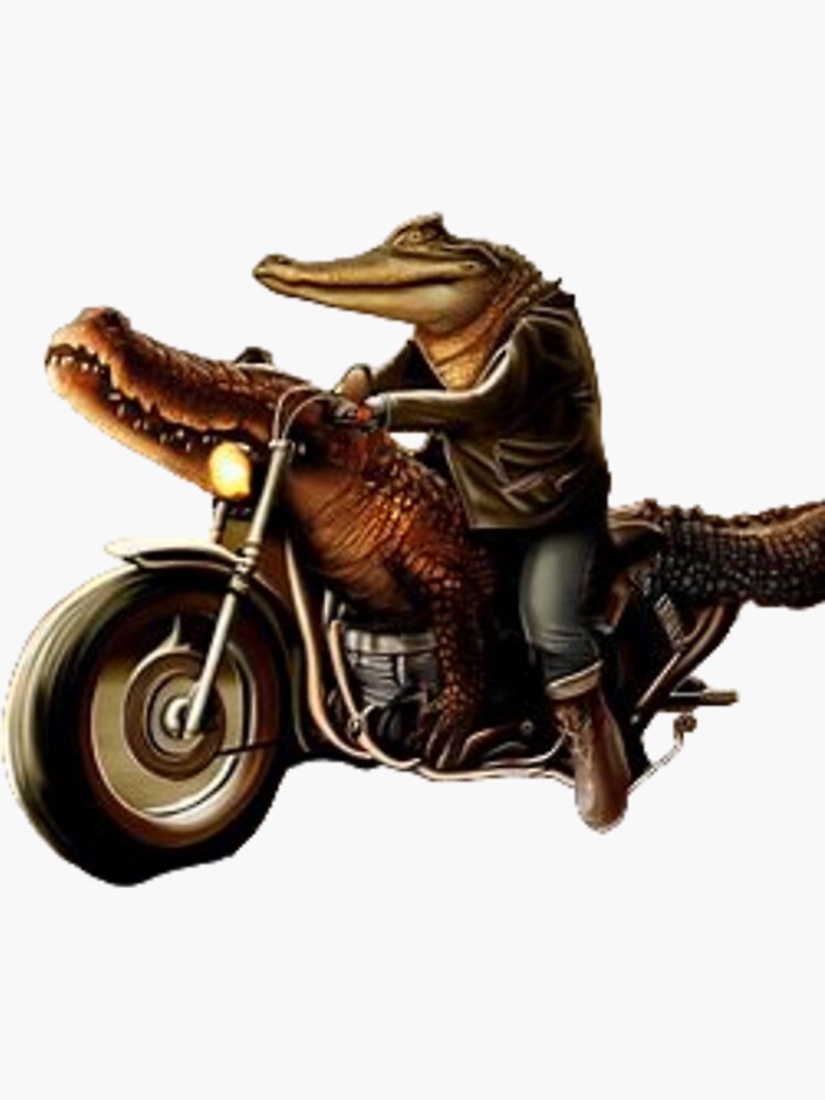 Croc Chopper - wildlife motorcycle Poster