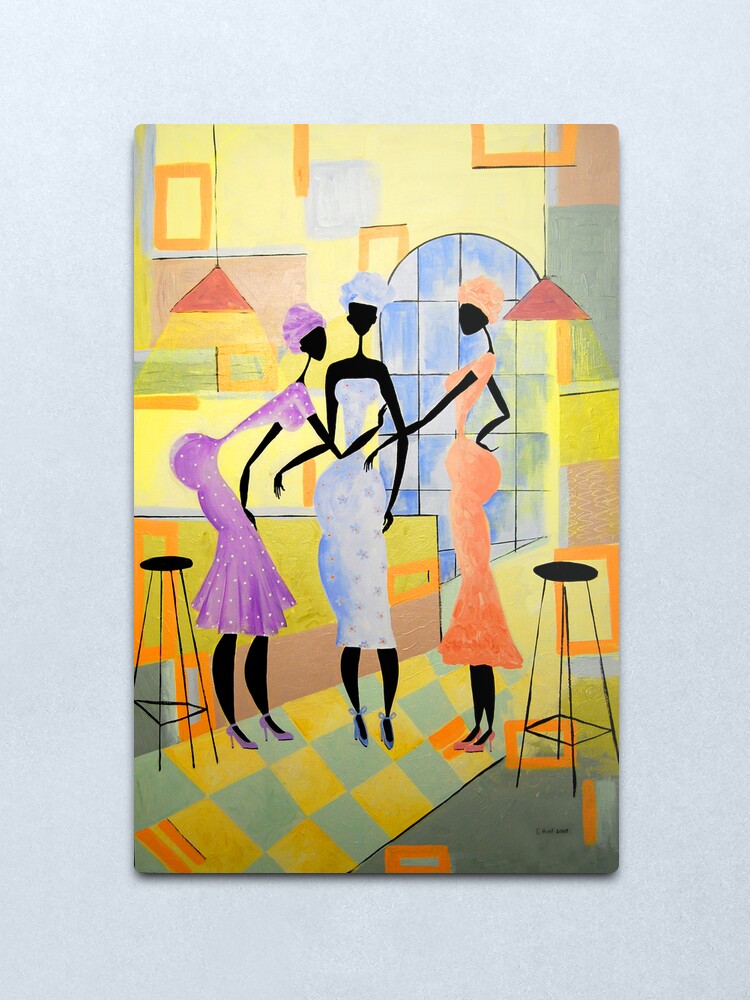 Alternate view of Chick Chat Metal Print