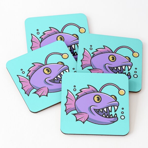 Item preview, Cute Anglerfish Cartoon Illustration designed and sold by cubbone.