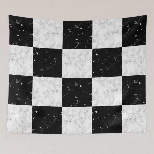 Item preview, Elegant checkered black and white marble designed and sold by NaughtyCat.
