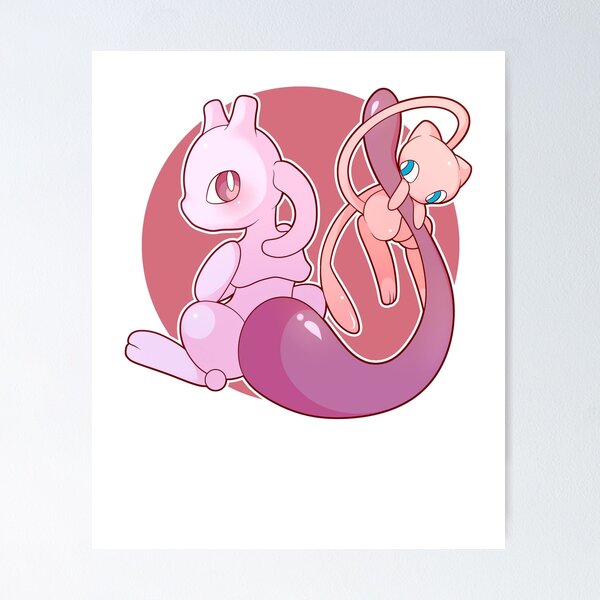 Mew and Mewtwo - Pokemon posters & prints by Goozman Arts