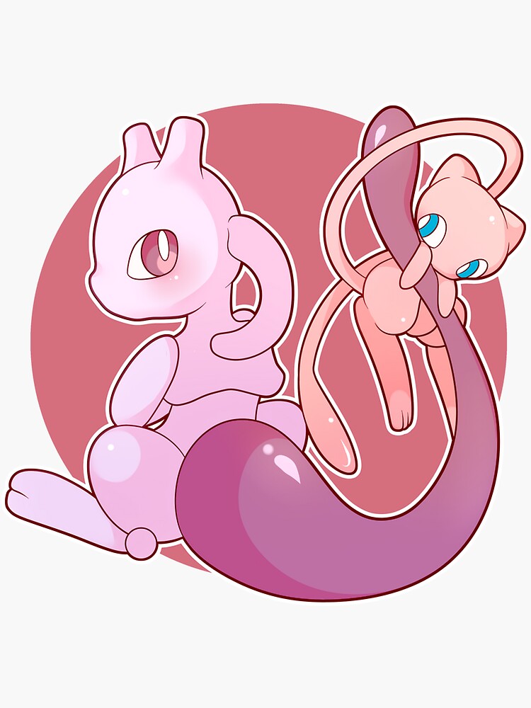 Pokemon Stickers Cute Mew, Mewtwo X and Y