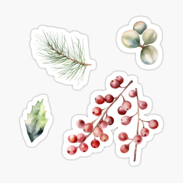 Artikel-Vorschau von Aufkleberpaket Neujahrsillustrationselement. Eine Sammlung modischer Pins. Weihnachten festlich, designt und verkauft von Anastasiia Yurevych.