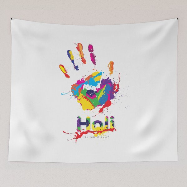Item preview, Big colorful hands in Holi festival designed and sold by TirrellColister.
