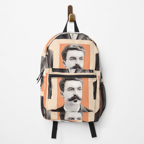 Item preview, French Writer Guy de Maupassant - orange - illustration designed and sold by Litstoy.