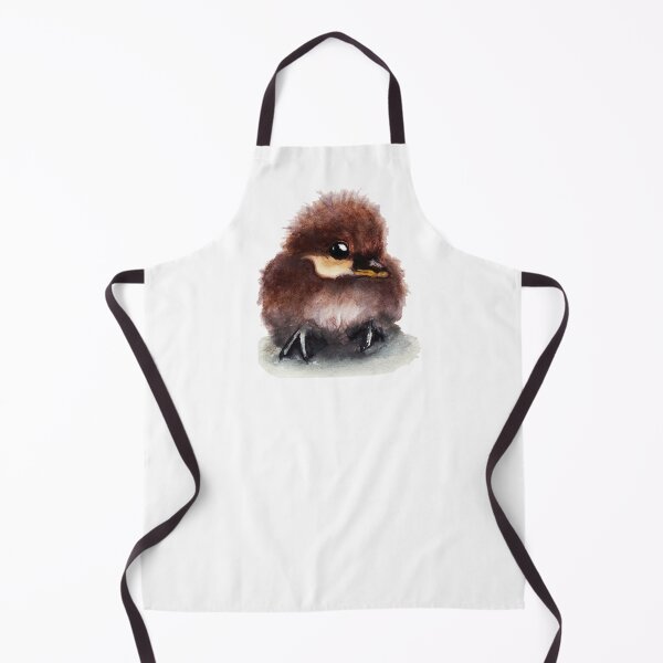 Item preview, Fluffy duckling watercolour painting designed and sold by Funsize-Art.