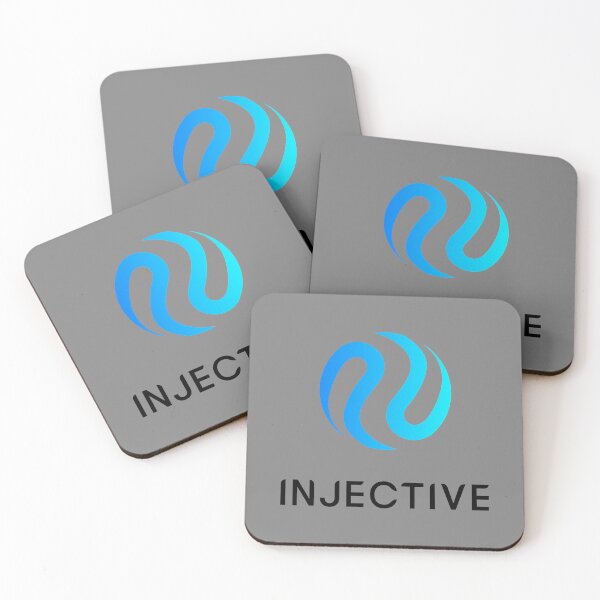 Item preview, Injective INJ Crypto Altcoin - Stacked Coloured Logo Black Text designed and sold by CryptoMoods.