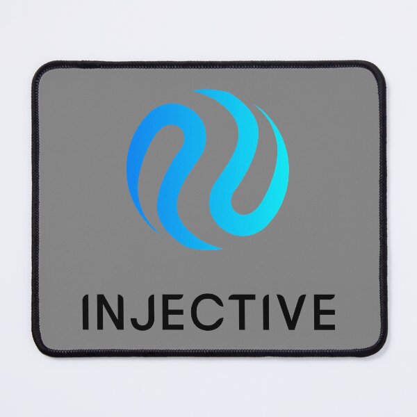 Item preview, Injective INJ Crypto Altcoin - Stacked Coloured Logo Black Text designed and sold by CryptoMoods.