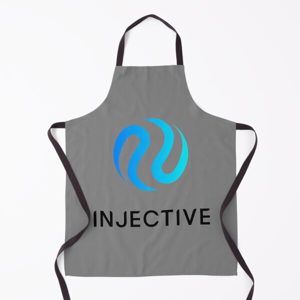 Item preview, Injective INJ Crypto Altcoin - Stacked Coloured Logo Black Text designed and sold by CryptoMoods.