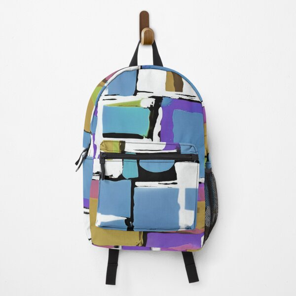Item preview, Geometric Rectangular and Abstract Shapes in Blue and Mustard Yellow designed and sold by deniselynnimage.