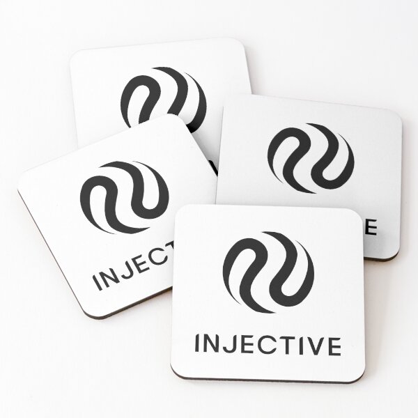 Item preview, Injective INJ Crypto Altcoin - Stacked Black Logo designed and sold by CryptoMoods.