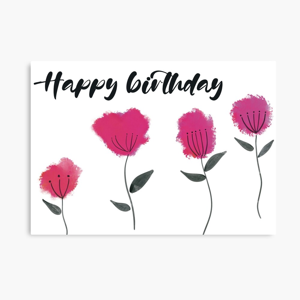 birthday wish with beautiful flowers  Mounted Print for Sale by  ColorandColor