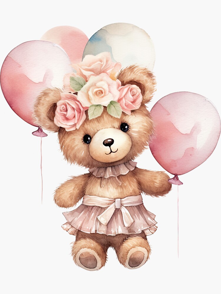 wall sticker Bear Baloons sweet bear with balloons