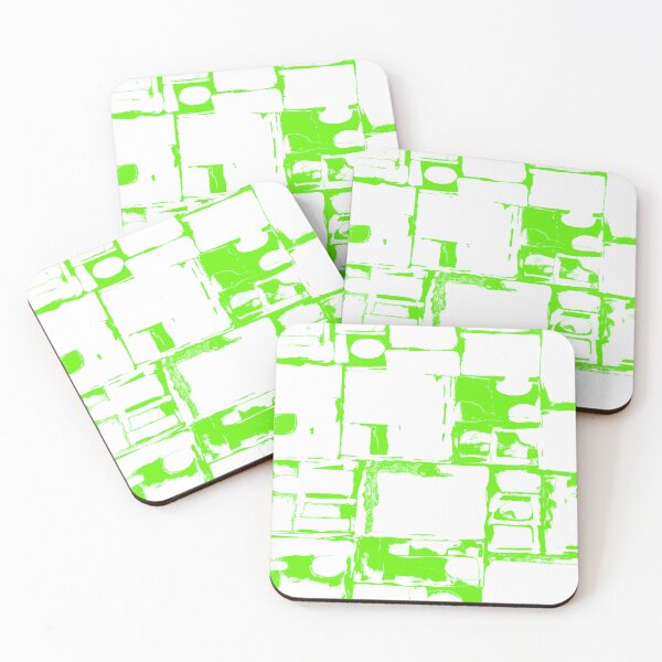 Item preview, Geometric Rectangular and Abstract Shapes in Lime Green designed and sold by deniselynnimage.
