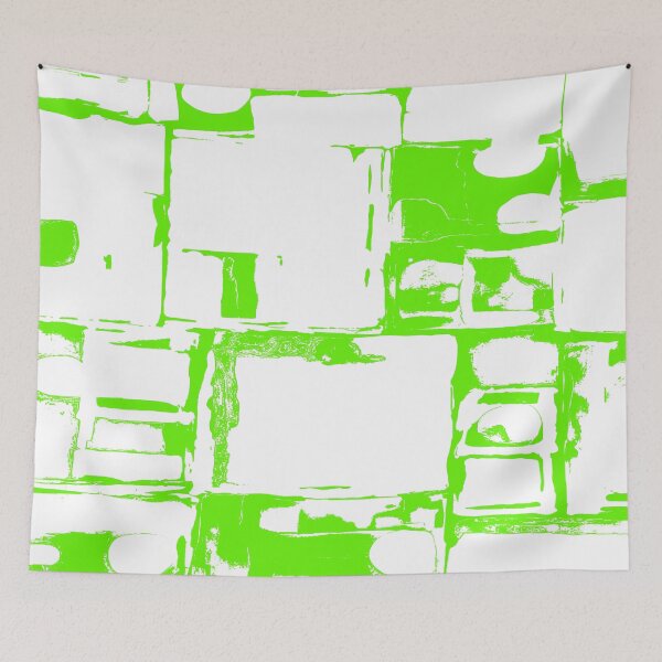 Item preview, Geometric Rectangular and Abstract Shapes in Lime Green designed and sold by deniselynnimage.