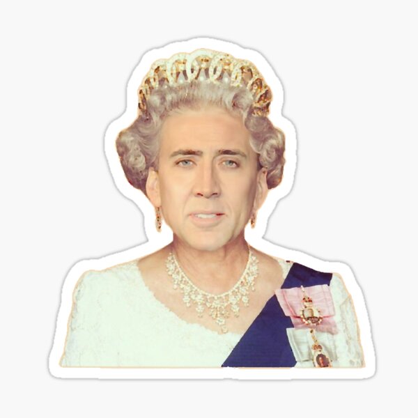 Item preview, Nicolas Cage as The Queen - Nicholas Cage - Nick Cage - Nic Cage  designed and sold by Walleez.