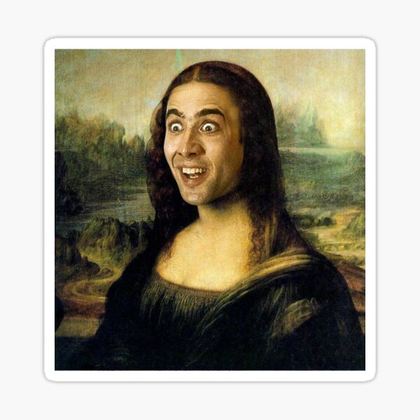 Item preview, Nicolas Cage as the Mona Lisa designed and sold by Walleez.