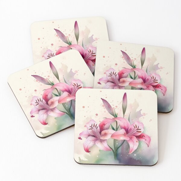 Item preview, Pink Lilies: Captivating Beauty for Your Garden designed and sold by aquinavortex.