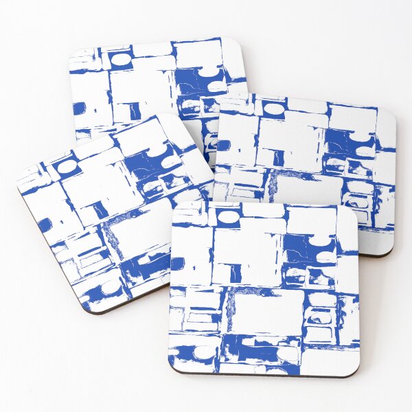 Item preview, Geometric Rectangular and Abstract Shapes in Navy Blue designed and sold by deniselynnimage.