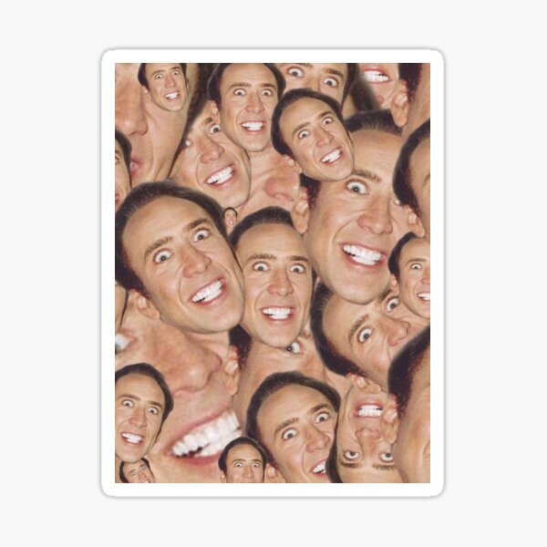Item preview, Nicolas Cage Face Collage Design Graphic  designed and sold by Walleez.