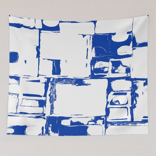 Item preview, Geometric Rectangular and Abstract Shapes in Navy Blue designed and sold by deniselynnimage.
