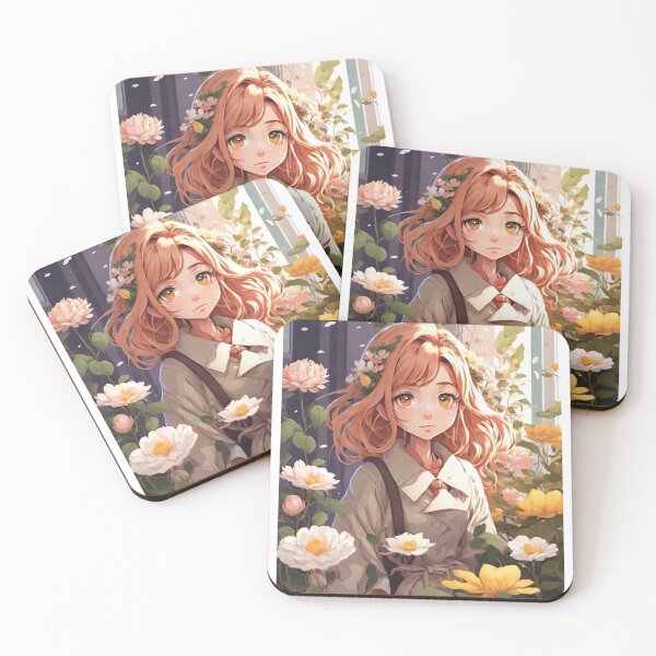 Item preview, Anime Bloom: A Girl and Her Floral Friends designed and sold by hudaG.