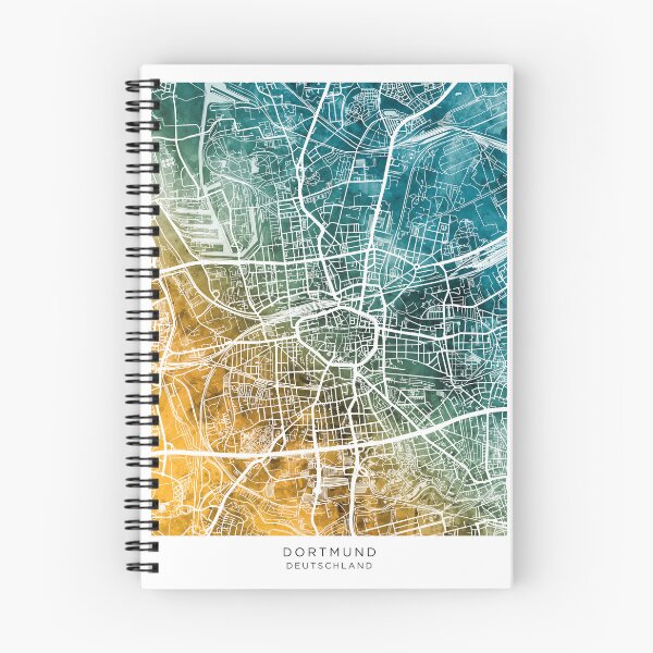 Artikelvorschau, Dortmund Germany City Map entworfen und verkauft von ArtPrints.