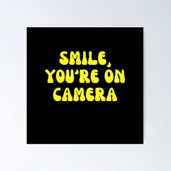 Item preview, Smile You're On Camera | Funny Bumper designed and sold by StickerSparkle.