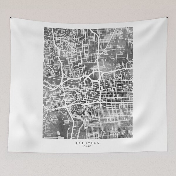 Item preview, Columbus Ohio City Street Map designed and sold by ArtPrints.
