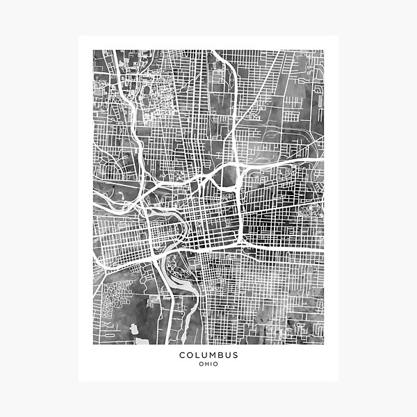 Item preview, Columbus Ohio City Street Map designed and sold by ArtPrints.