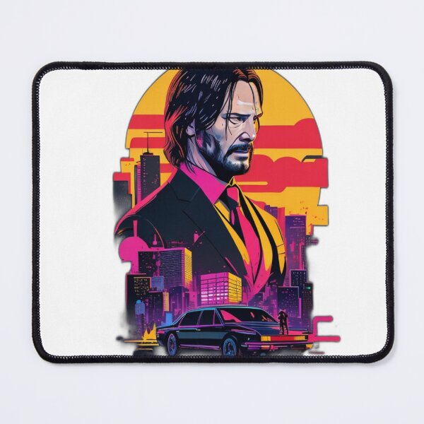 Item preview, "Stylish Vigilante: John Wick - Miami Street Vector Design" designed and sold by PRINT SCAPE.