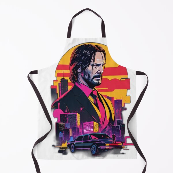 Item preview, "Stylish Vigilante: John Wick - Miami Street Vector Design" designed and sold by PRINT SCAPE.