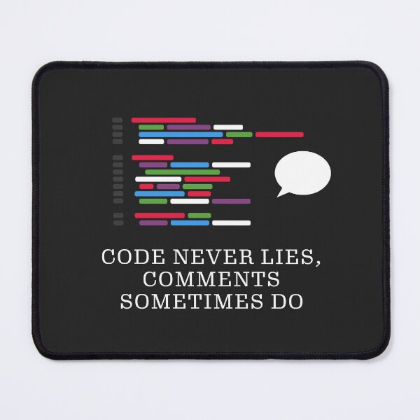 Item preview, Code never lies with comment bubble and code editor designed and sold by Code  Monkeys.